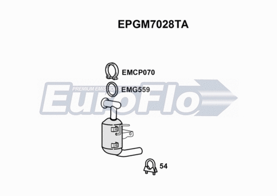 Soot/Particulate Filter, exhaust system (EPGM7028TA)