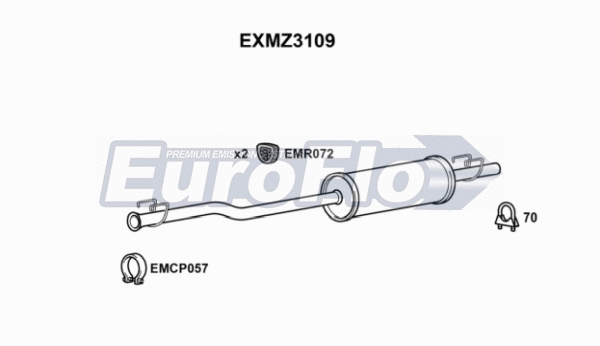 Centre Muffler (EXMZ3109)