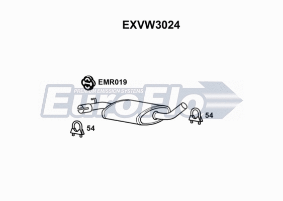 Centre Muffler (EXVW3024)