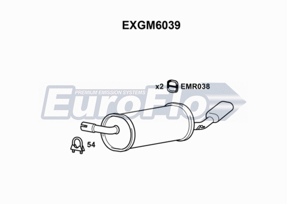 Rear Muffler (EXGM6039)