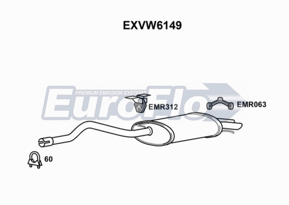 Rear Muffler (EXVW6149)