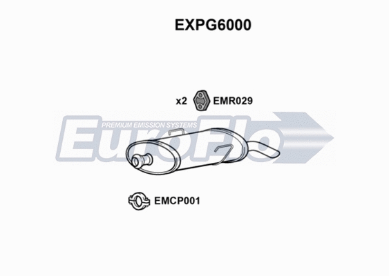 Rear Muffler (EXPG6000)