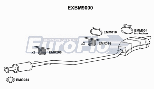 Centre/Rear Muffler (EXBM9000)