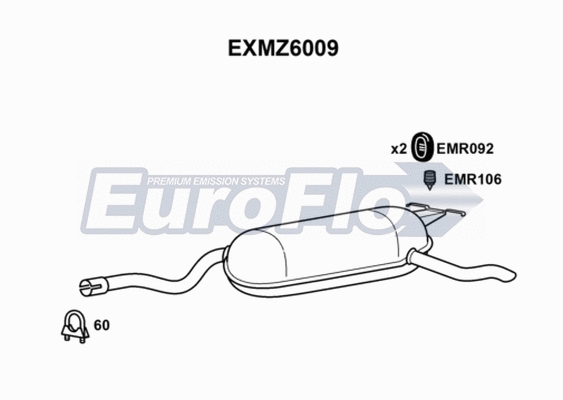 Rear Muffler (EXMZ6009)