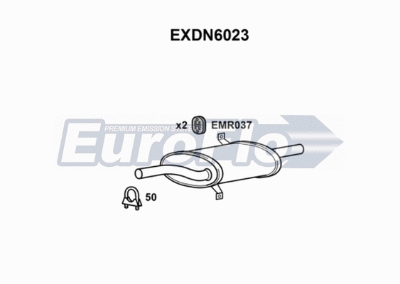 Rear Muffler (EXDN6023)
