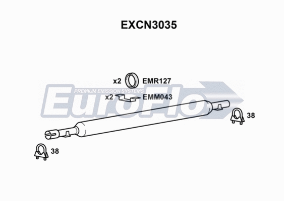 Centre Muffler (EXCN3035)
