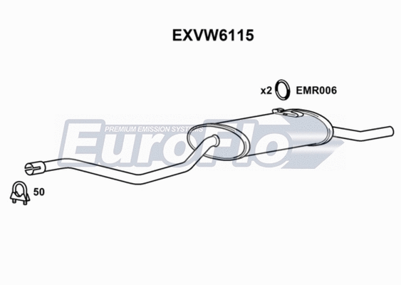 Rear Muffler (EXVW6115)