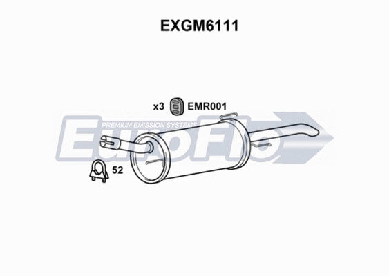 Rear Muffler (EXGM6111)