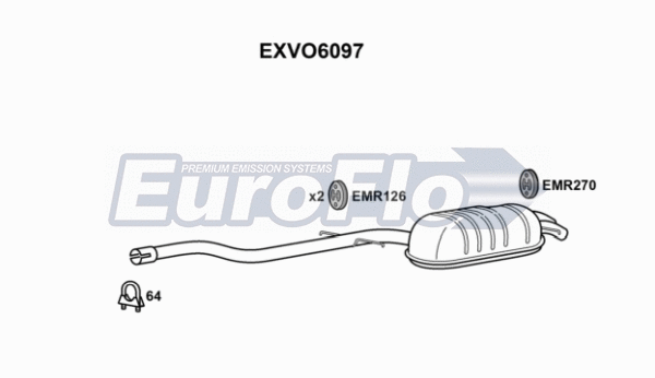 Rear Muffler (EXVO6097)