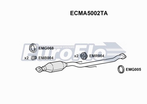 Catalytic Converter (ECMA5002TA)