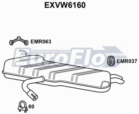 Rear Muffler (EXVW6160)