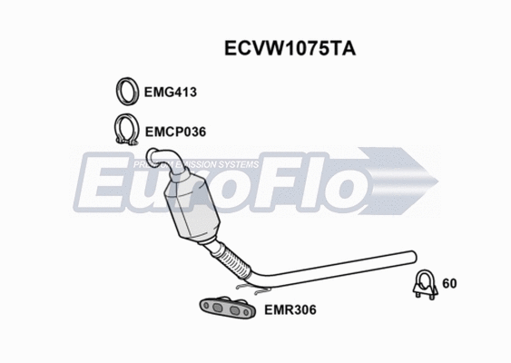 Catalytic Converter (ECVW1075TA)