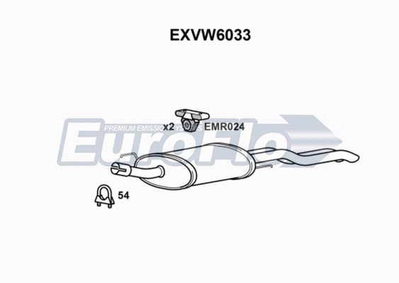 Rear Muffler (EXVW6033)