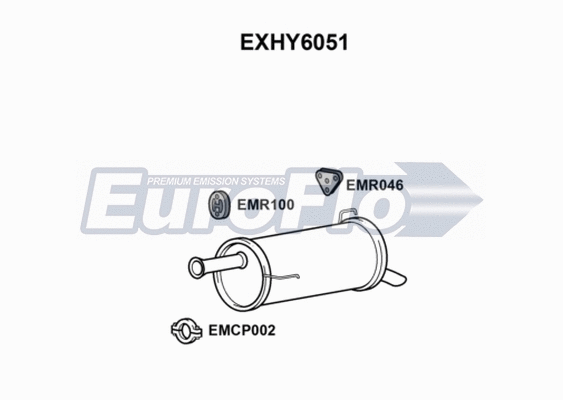 Rear Muffler (EXHY6051)