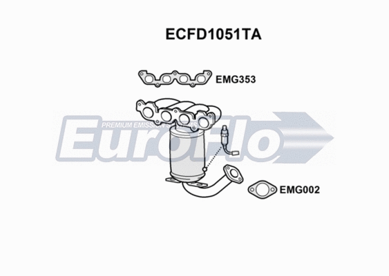 Catalytic Converter (ECFD1051TA)