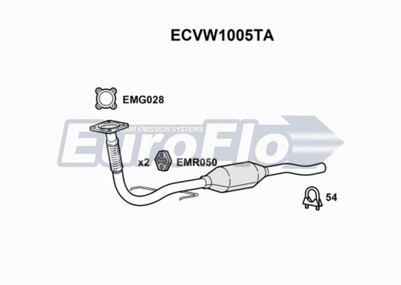 Catalytic Converter (ECVW1005TA)