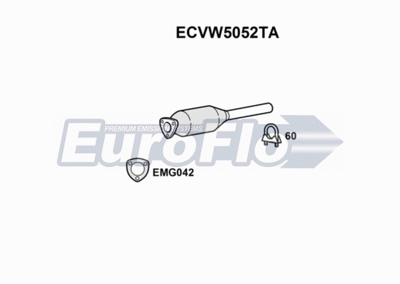 Catalytic Converter (ECVW5052TA)