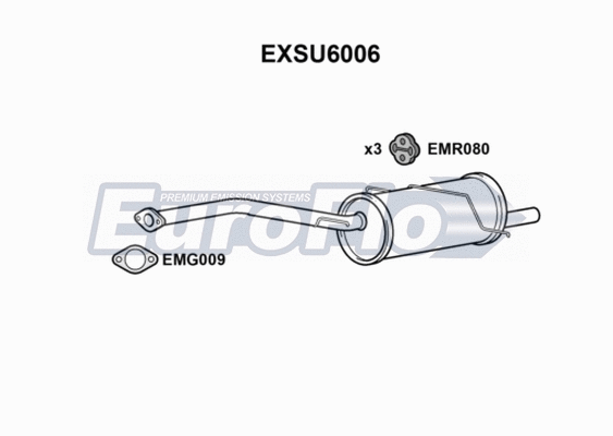Rear Muffler (EXSU6006)