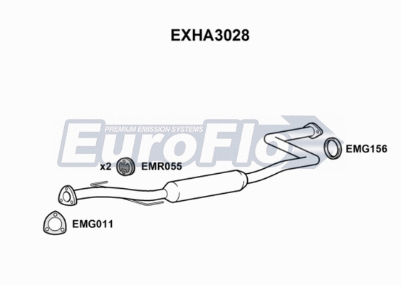 Centre Muffler (EXHA3028)