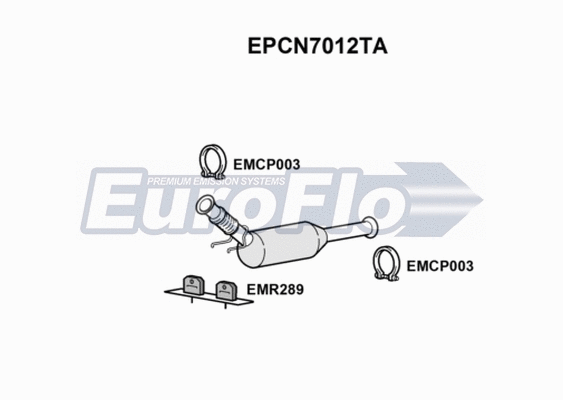 Soot/Particulate Filter, exhaust system (EPCN7012TA)