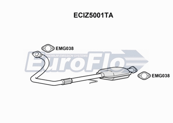 Catalytic Converter (ECIZ5001TA)