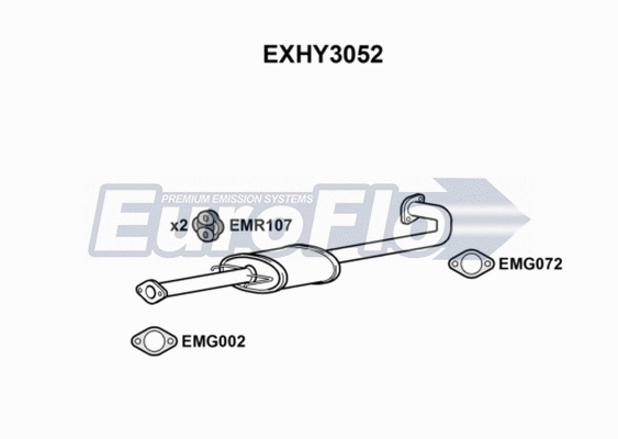 Centre Muffler (EXHY3052)