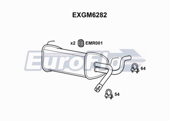 Rear Muffler (EXGM6282)