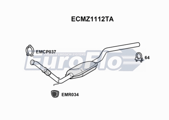Catalytic Converter (ECMZ1112TA)