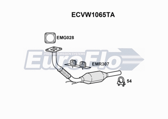 Catalytic Converter (ECVW1065TA)