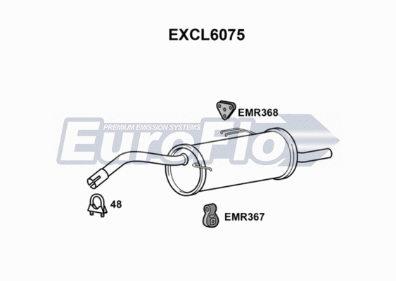 Rear Muffler (EXCL6075)