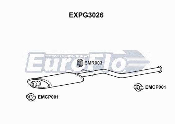 Centre Muffler (EXPG3026)