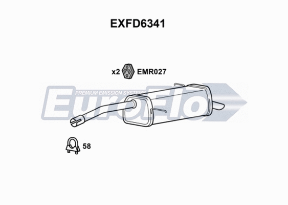 Rear Muffler (EXFD6341)