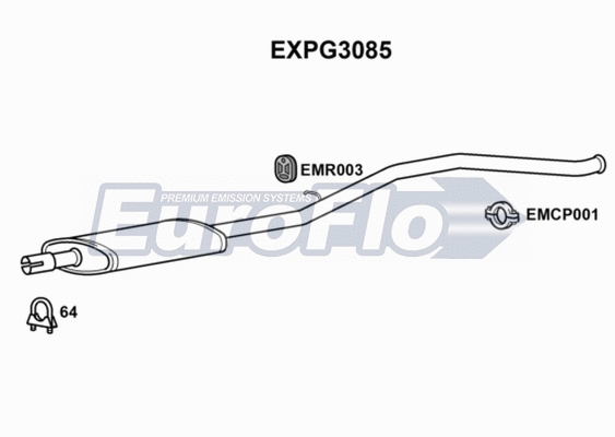 Centre Muffler (EXPG3085)