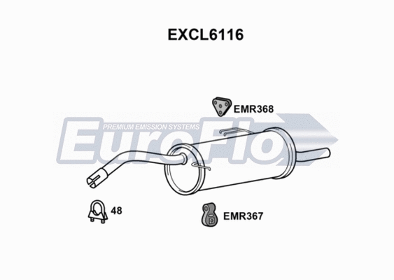 Rear Muffler (EXCL6116)