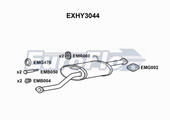 Centre Muffler (EXHY3044)