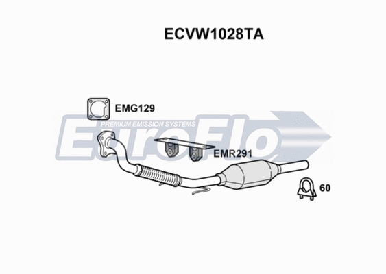 Catalytic Converter (ECVW1028TA)
