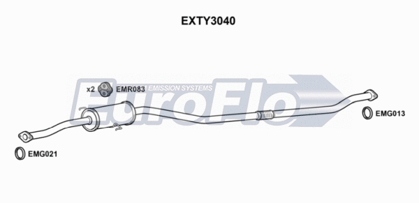 Centre Muffler (EXTY3040)