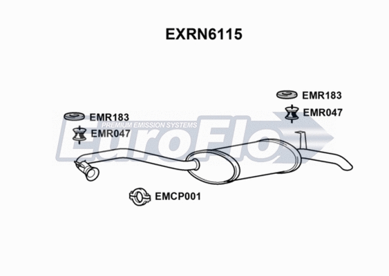 Rear Muffler (EXRN6115)