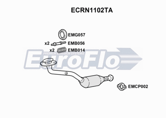 Catalytic Converter (ECRN1102TA)