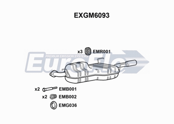 Rear Muffler (EXGM6093)