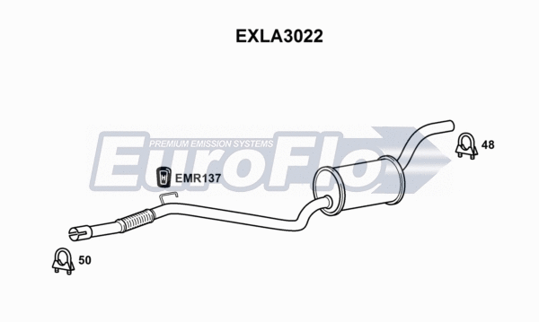 Centre Muffler (EXLA3022)