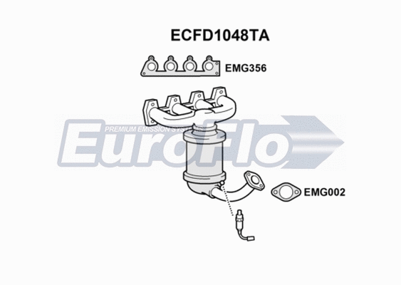 Catalytic Converter (ECFD1048TA)