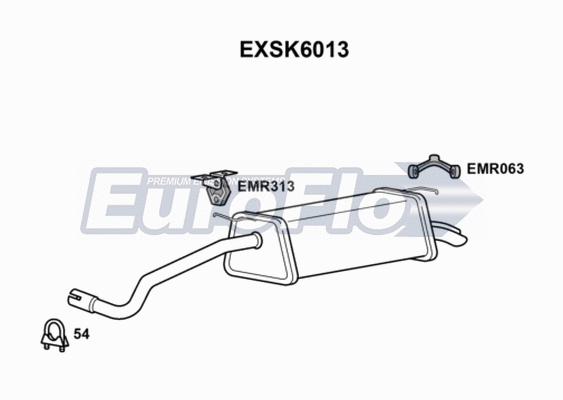 Rear Muffler (EXSK6013)