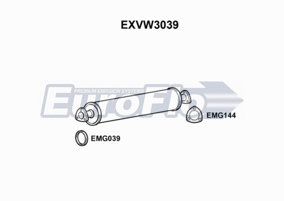 Centre Muffler (EXVW3039)