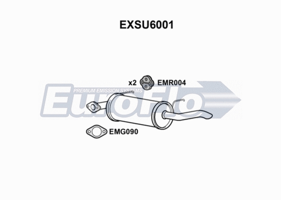 Rear Muffler (EXSU6001)