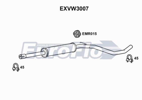 Centre Muffler (EXVW3007)