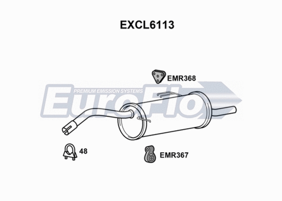 Rear Muffler (EXCL6113)
