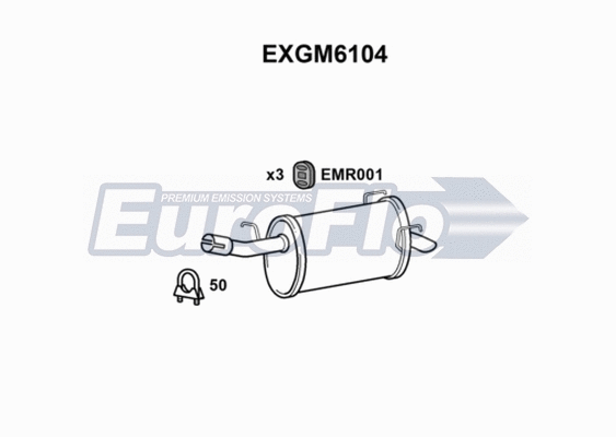 Rear Muffler (EXGM6104)