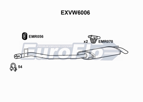 Rear Muffler (EXVW6006)