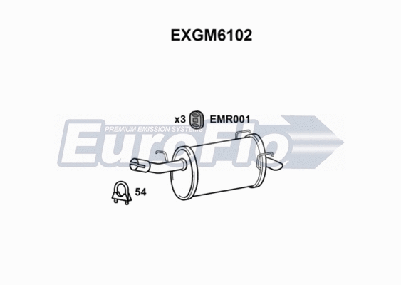 Rear Muffler (EXGM6102)